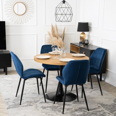 Обеденный стул Mebel Elit IRYS Welur Синий - 6 Обеденный стул Mebel Elit IRYS Welur Синий ME.IRYS/GR/V/K фото - 6