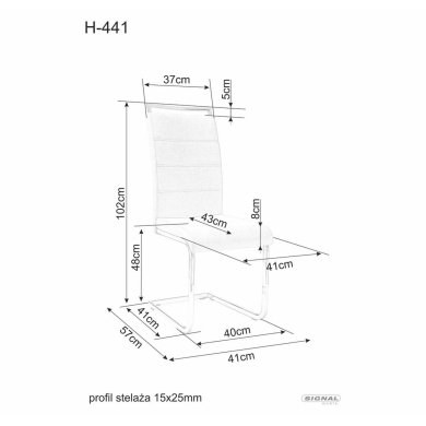 Обеденный стул Signal H-441 Welur Черный H441VCC фото - 5