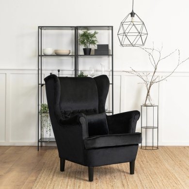 Крісло м'яке Mebel Elit KLARIS 2 Welur Чорний ME.KLARIS2/CZ/V/FW фото - 8