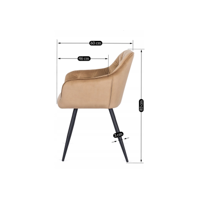 Обідній стілець Mebel Elit MEGAN Бежевий - 6 Обідній стілець Mebel Elit MEGAN Бежевий ME.MEGAN/BZ/V/K фото - 6