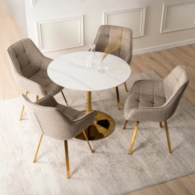 Обеденный стол Mebel Elit SANDER Marmur Золотой ME.SANDER/B/ZL/S фото - 4