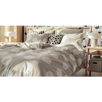 IKEA Комплект постельного белья KLYNNETAG 150x200 см Бежевый (ИКЕА КЛИННЕТАГ) 30524851 фото - 3