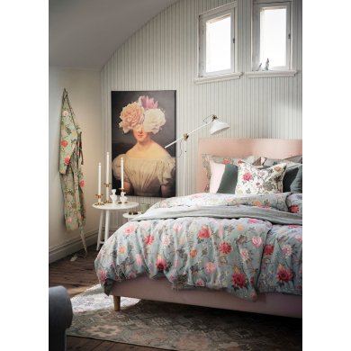 IKEA Комплект постельного белья NASSELKLOCKA 150x200 см Серый (ИКЕА НАССЕЛЬКЛОКА) 20518520 фото - 2