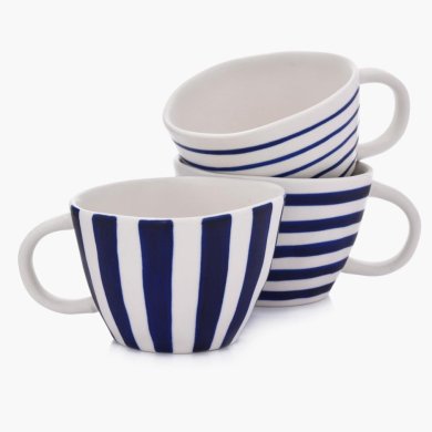 Кружка Duka MARIN 300 мл | Білий / Синій - 6 Кружка Duka MARIN 300 мл | Білий / Синій 1219804 фото - 6