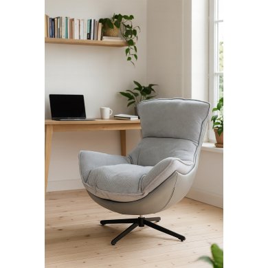 Крісло м'яке поворотне Kontrast JASPER 3D Світло-сірий 5.01.84533 фото - 8