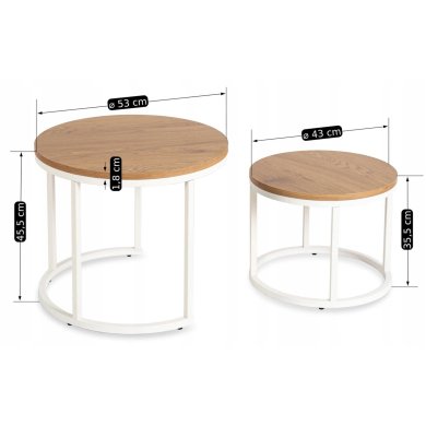 Комплект журнальних столів Mebel Elit DANIELLE 2 шт Дуб ME.DANIELLE/D/B/L фото - 12