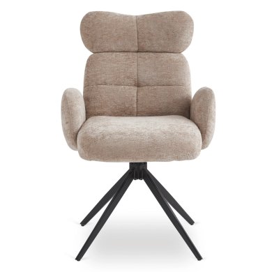 Обідній стілець поворотний Mebel Elit ALVARO Boucle Бежевий ME.ALVARO/BZ/TB/K фото - 2