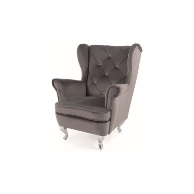 Дитяче крісло Signal Lili Velvet | Сірий / Сріблястий (Bluvel 14) LILIVSZS-P фото - 4