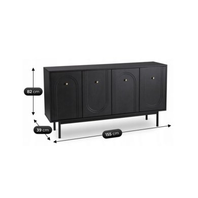 Комод Mebel Elit MARLEN Чорний - 9 Комод Mebel Elit MARLEN Чорний W.MAZOMA/CZ/N.CZ/U.ZL/KOM4D фото - 9