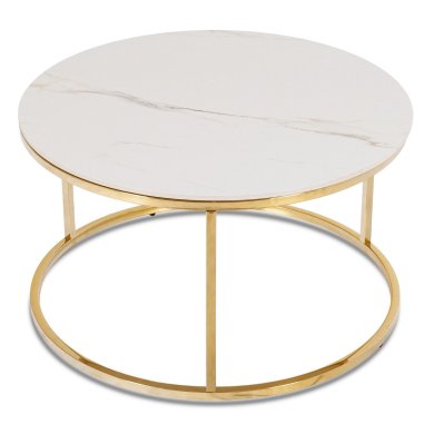 Журнальний стіл Mebel Elit VENICE Marmur Білий ME.VENICE/BM/ZL/L фото - 3