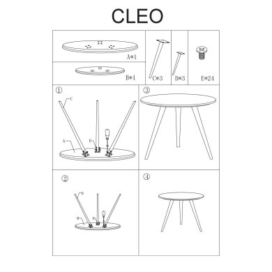 Комплект журнальных столов Signal CLEO 2 шт Белый CLEOS фото - 2
