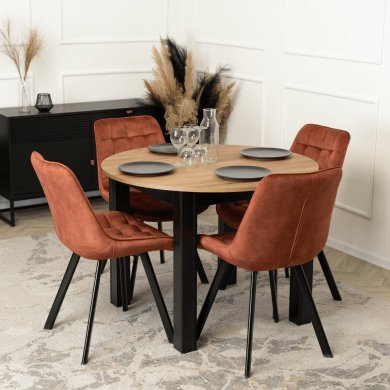 Обідній стілець Mebel Elit RICK Welur Рудий - 6 Обідній стілець Mebel Elit RICK Welur Рудий ME.RICK/RD/V/K фото - 6