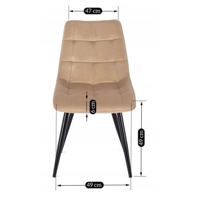 Обеденный стул Mebel Elit RIO Welur Бежевый - 11 Обеденный стул Mebel Elit RIO Welur Бежевый ME.RIO/BZ/V/K фото - 11