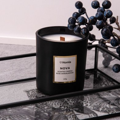 Ароматична свічка Homla NOVA Rose Sandalwood | Чорний 164446 фото - 7