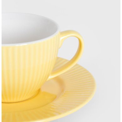 Чашка з блюдцем Homla SIENA 240 мл Жовтий 235713 фото - 3