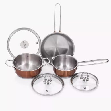 Кастрюля с крышкой Duka COPPER 400 мл Медный - 5 Кастрюля с крышкой Duka COPPER 400 мл Медный 1218689 фото - 5