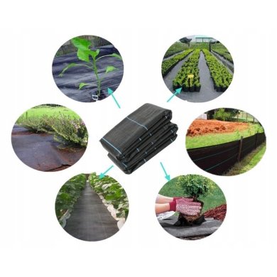 Агроткань Kontrast 160x5000 см 90 г/м² Черный 142393 фото - 5