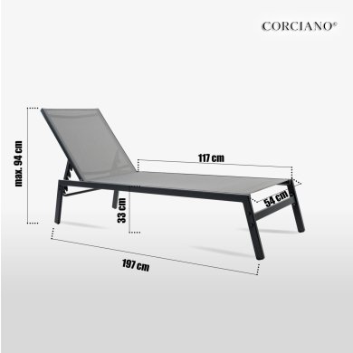 Шезлонг Corciano ST. MARTIN Антрацит 5901721058972 фото - 6