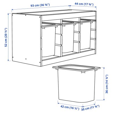 IKEA Стеллаж с контейнерами TROFAST (ИКЕА ТРОФАСТ) 09102532 фото - 8