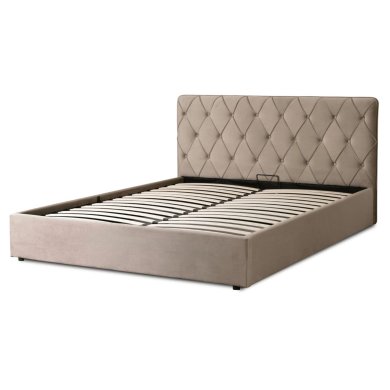 Ліжко Mebel Elit HANNAH Welur 160x200 см Бежевий - 2 Ліжко Mebel Elit HANNAH Welur 160x200 см Бежевий ME.HANNAH/160/BZ/V/LOZZPOJ фото - 2