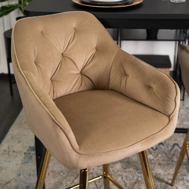 Барний стілець Mebel Elit SALEM 2 Welur Бежевий - 8 Барний стілець Mebel Elit SALEM 2 Welur Бежевий ME.SALEM2/BZ/ZL/V/H фото - 8
