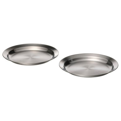 IKEA Тарелка GRILLTIDER Серебристый (ИКЕА ГРИЛЛТАЙДЕР) 90560501