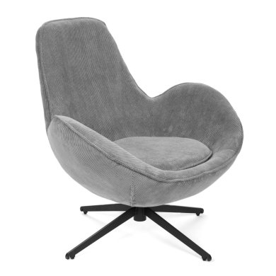 Кресло мягкое поворотное Homla LUNAIRE VELVET Серый 227089