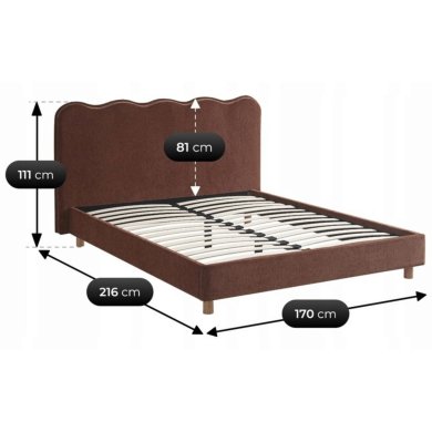 Кровать Mebel Elit IZMIR 160x200 см Рыжий ME.IZMIR/160/RD/T/LOZ фото - 6