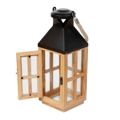 Фонарь Homla BUREL 18x18x51 см | Дерево / Черный 210647 фото - 2