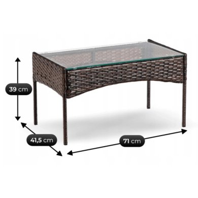 Комплект садових меблів Mebel Elit MISSISIPI Коричневий ME.MISSISIPI/BR/RT/OGR/ZES фото - 10