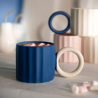 Кружка Homla YELLY 250 мл | Синий / Кремовый 218292 фото - 4