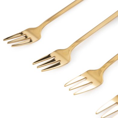 Набор десертных вилок Homla BLANE SUMMER | Золотой 213980 фото - 3