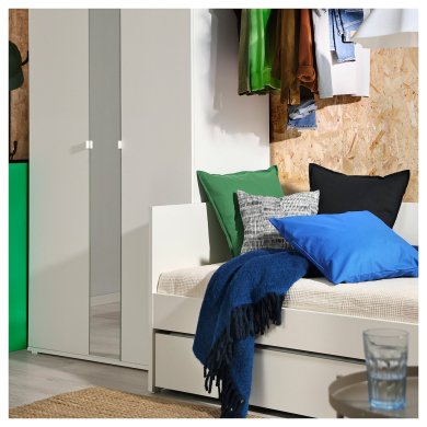 IKEA Раскладная кушетка с 2 матрасами VIHALS 80x200 см Белый (ИКЕА ВИХАЛС) 89580637 фото - 13