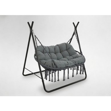 Садова гойдалка Garden Line POLY 170х110х175 см Антрацит FAT0456 фото - 4