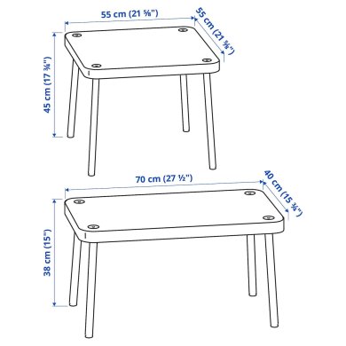 Комплект журнальных столов SONHULT 2 шт Желтый - 4 IKEA Комплект журнальных столов SONHULT 2 шт Желтый (ИКЕА СОНХАЛТ) 50578555 фото - 4