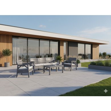 Комплект садових меблів Garden Line SANTANA BIG Антрацит KAS0867/3 фото - 4