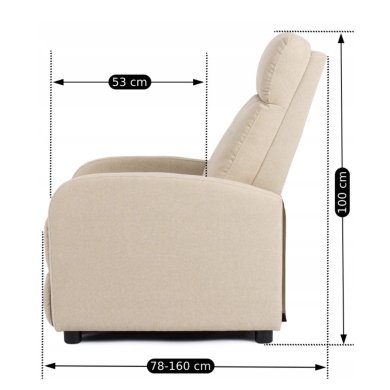 Кресло мягкое раскладное с реклайнером Mebel Elit DANNY Бежевый - 15 Кресло мягкое раскладное с реклайнером Mebel Elit DANNY Бежевый ME.DANNY2/BZ/T/FW фото - 15