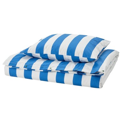 IKEA Комплект постельного белья SLANHOSTMAL 150х200 см Синий (ИКЕА СЛАНХОСТМАЛЬ) 80579006