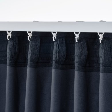 IKEA Шторы SANELA 140х300 см 2 шт Темно-синий (ИКЕА САНЕЛА) 00591408 фото - 13