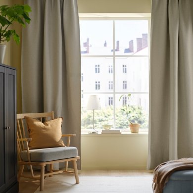 IKEA Шторы ANNAKAJSA 145x300 см 2 шт Светло-серый (ИКЕА АННАКАИСА) 60583429 фото - 11