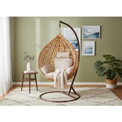 Підвісне крісло-кокон Garden Line S Бежевий FAT0179 фото - 2