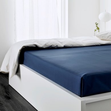 IKEA Простирадло ULLVIDE 240x260 см Синій (ИКЕА ULLVIDE) 70342806 фото - 2