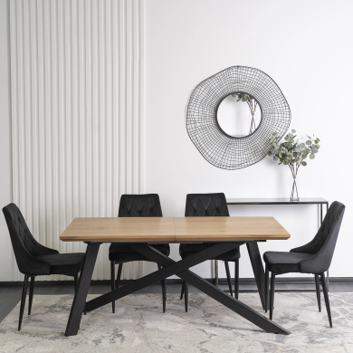 Розкладний обідній стіл Mebel Elit HAMILTON Дуб золотий - 7 Розкладний обідній стіл Mebel Elit HAMILTON Дуб золотий ME.HAMILTON/D/S фото - 7