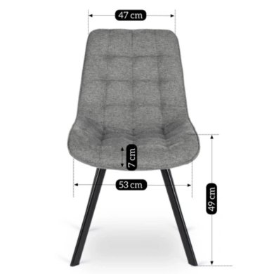 Обідній стілець Mebel Elit RICK 2 Сірий - 10 Обідній стілець Mebel Elit RICK 2 Сірий ME.RICK2/P/T/K фото - 10