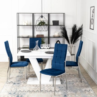 Обеденный стул Mebel Elit MOLLY Welur Синий - 5 Обеденный стул Mebel Elit MOLLY Welur Синий ME.MOLLY/GR/CH/V/K фото - 5