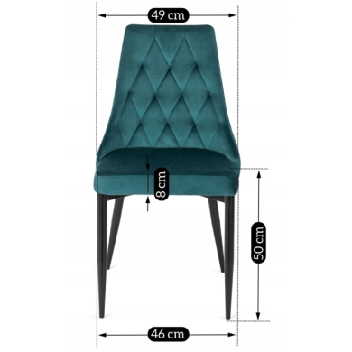 Обеденный стул Mebel Elit CORK Welur Бирюзовый ME.CORK/T/V/K фото - 3