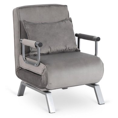 Крісло м'яке розкладне Mebel Elit BART Welur Сірий ME.BART/P/V/FW фото - 3
