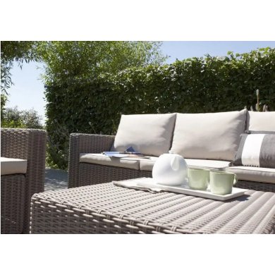 Комплект садових меблів Keter CALIFORNIA 3 Капучино - 3 Комплект садових меблів Keter CALIFORNIA 3 Капучино 212507 фото - 3