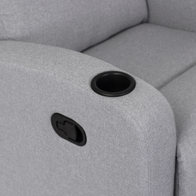 Кресло мягкое раскладное с реклайнером Mebel Elit ALAN Серый ME.ALAN2/P/T/FW фото - 8