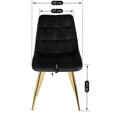 Обеденный стул Mebel Elit CARO Welur Черный ME.CARO/CZ/ZL/V/K фото - 17